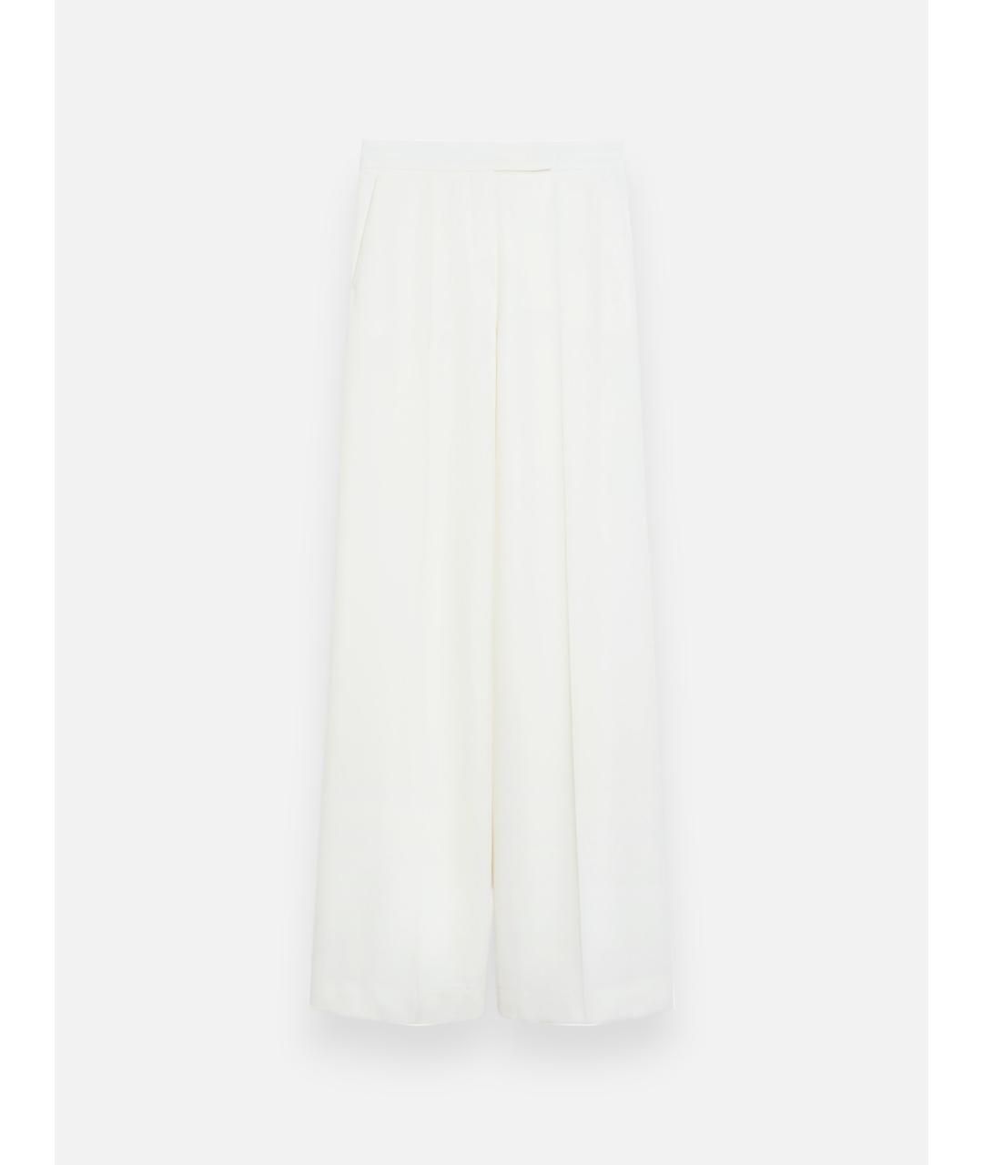 MAX MARA Белые шерстяные брюки широкие, фото 5