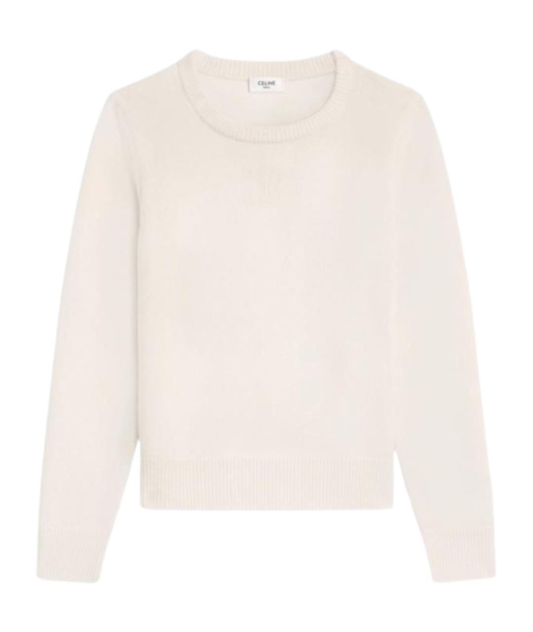 CELINE Бежевый кашемировый джемпер / свитер, фото 1