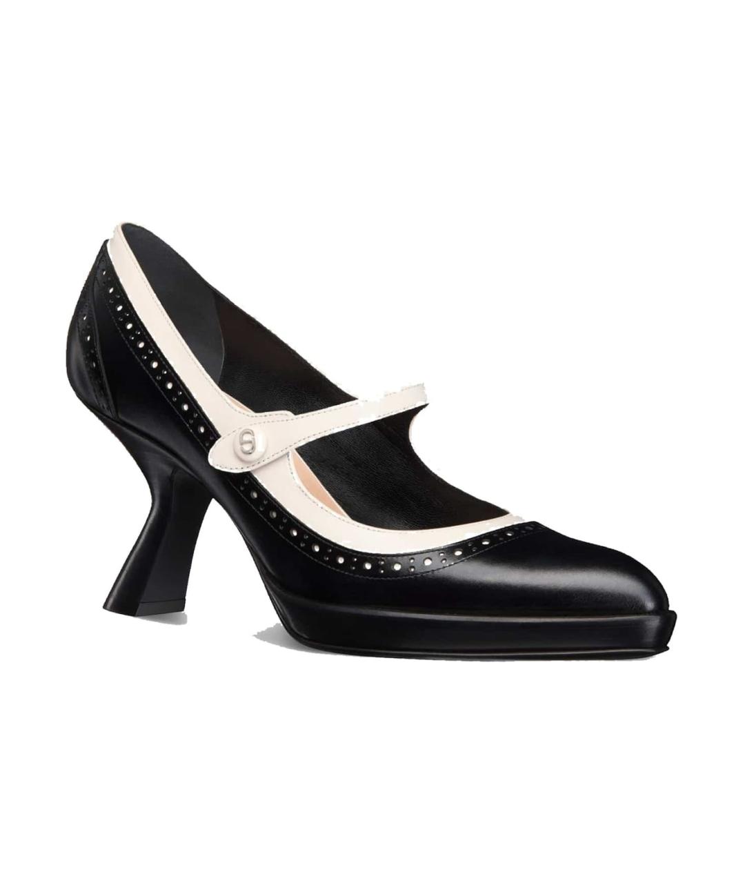 CHRISTIAN DIOR Черные кожаные туфли, фото 4