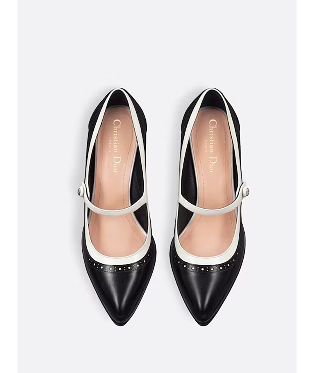 CHRISTIAN DIOR Черные кожаные туфли, фото 2