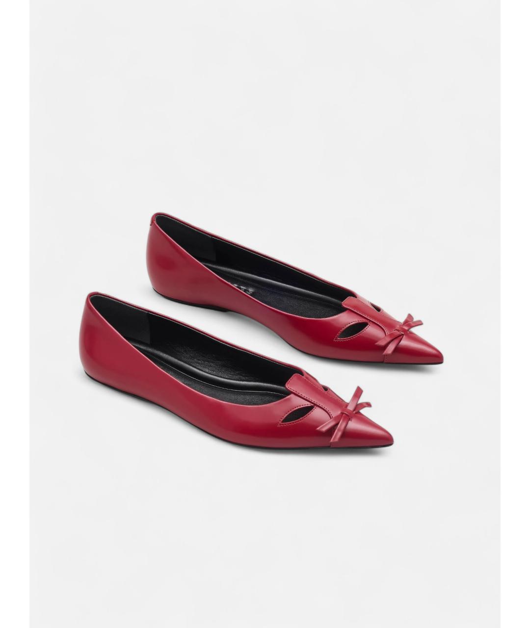 MARC JACOBS Красные кожаные балетки, фото 2