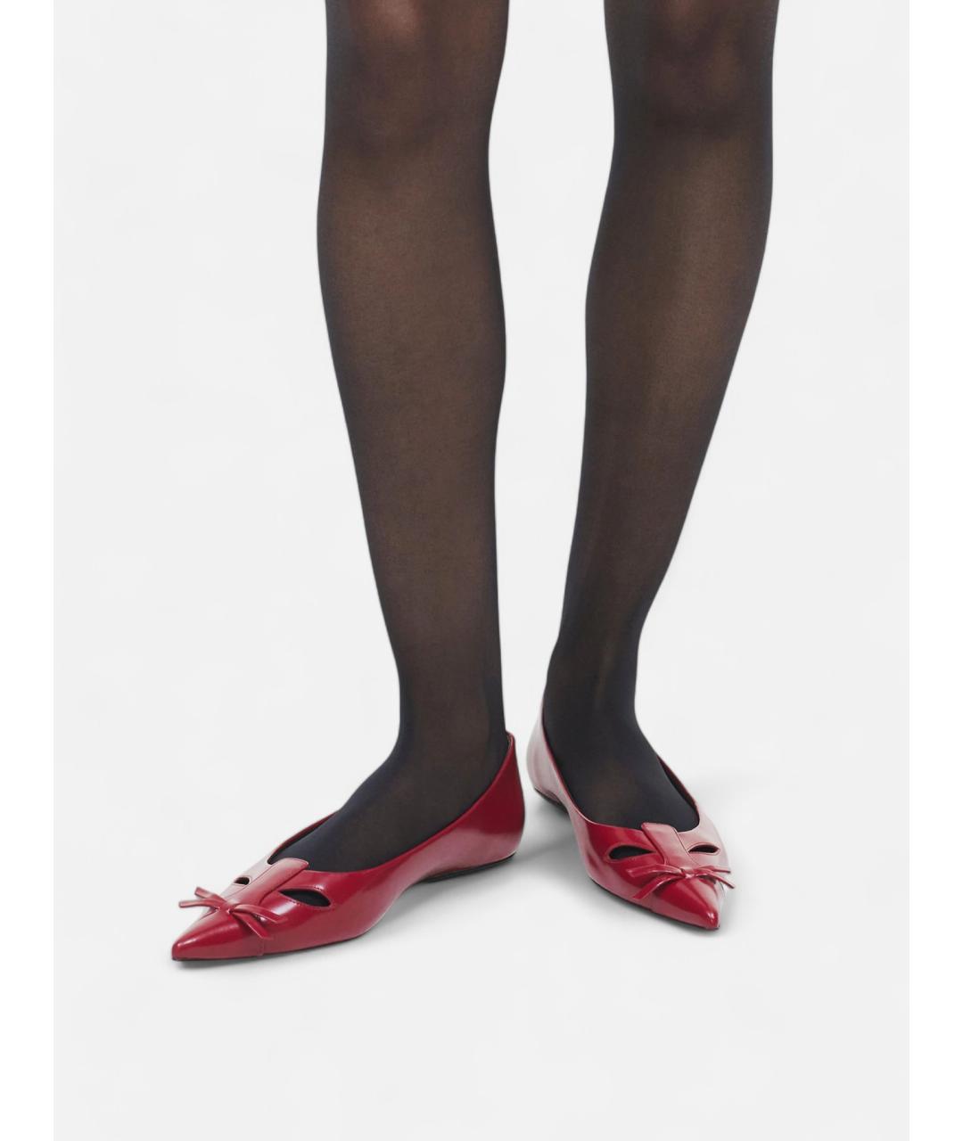 MARC JACOBS Красные кожаные балетки, фото 3