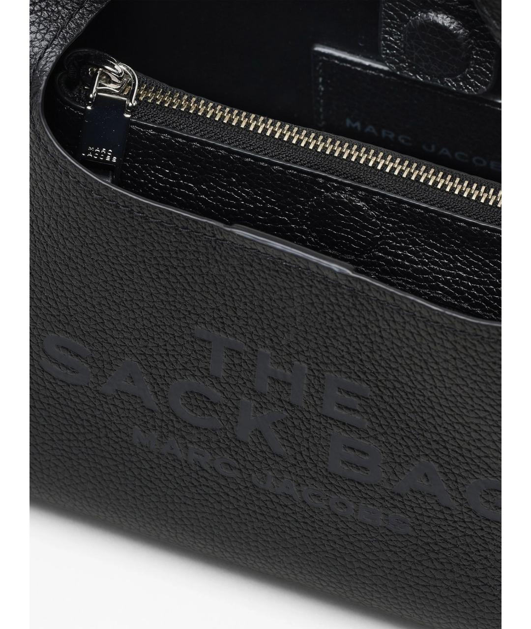 MARC JACOBS Черная кожаная сумка с короткими ручками, фото 4