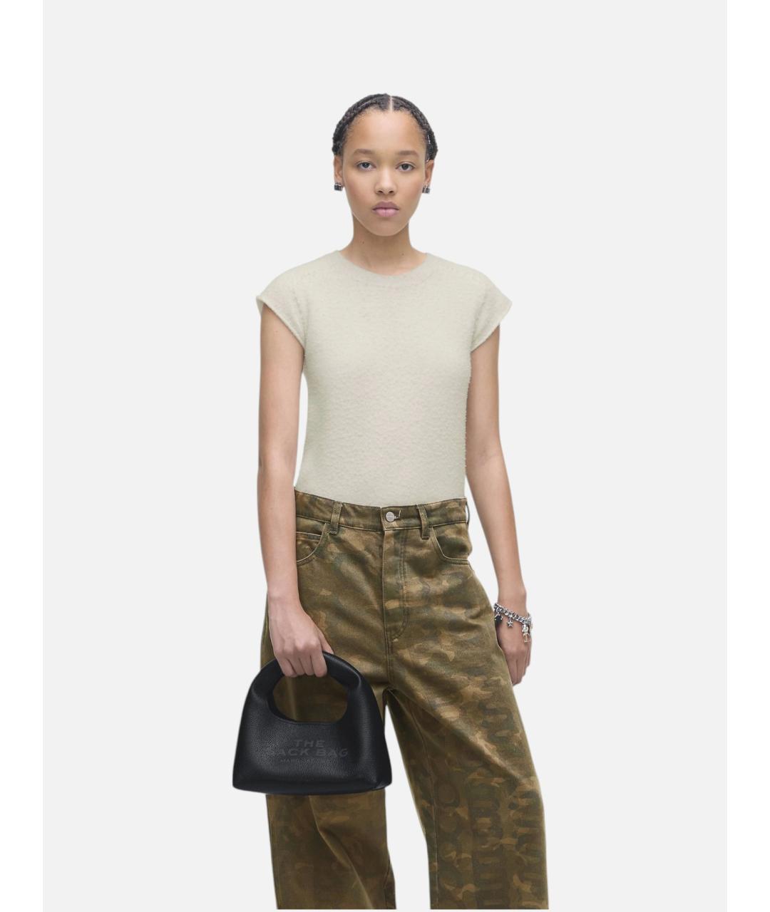 MARC JACOBS Черная кожаная сумка с короткими ручками, фото 2