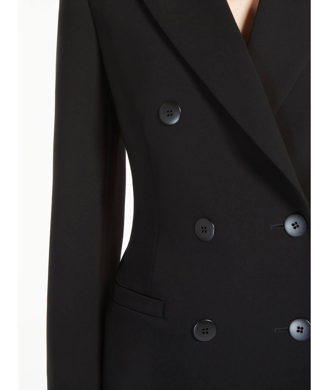 MAX MARA STUDIO Черный креповый жакет/пиджак, фото 5