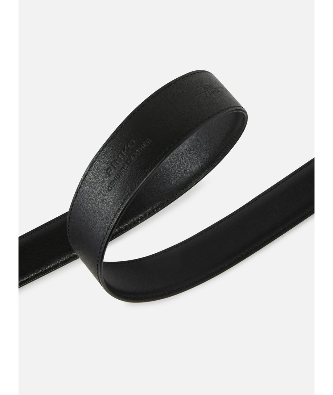 PINKO Черный кожаный ремень, фото 4