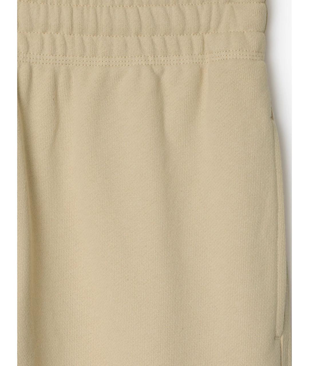 BURBERRY Бежевые хлопковые прямые брюки, фото 6