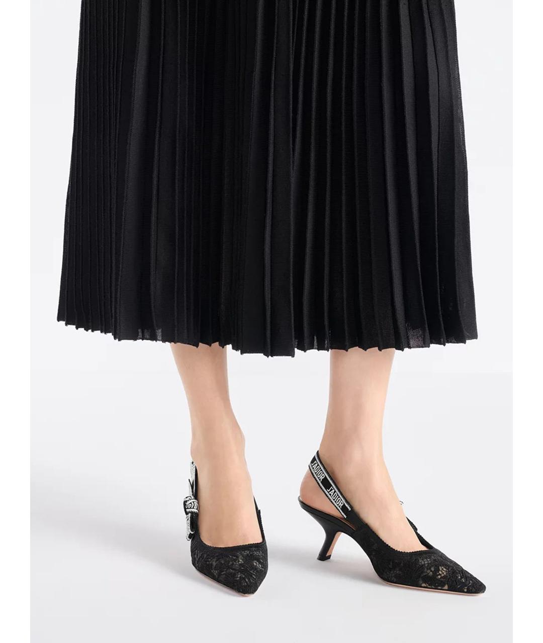 CHRISTIAN DIOR Черные текстильные туфли, фото 2