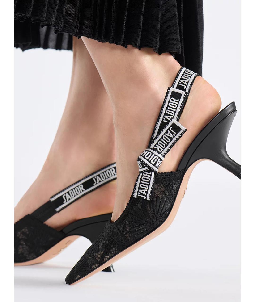 CHRISTIAN DIOR Черные текстильные туфли, фото 3