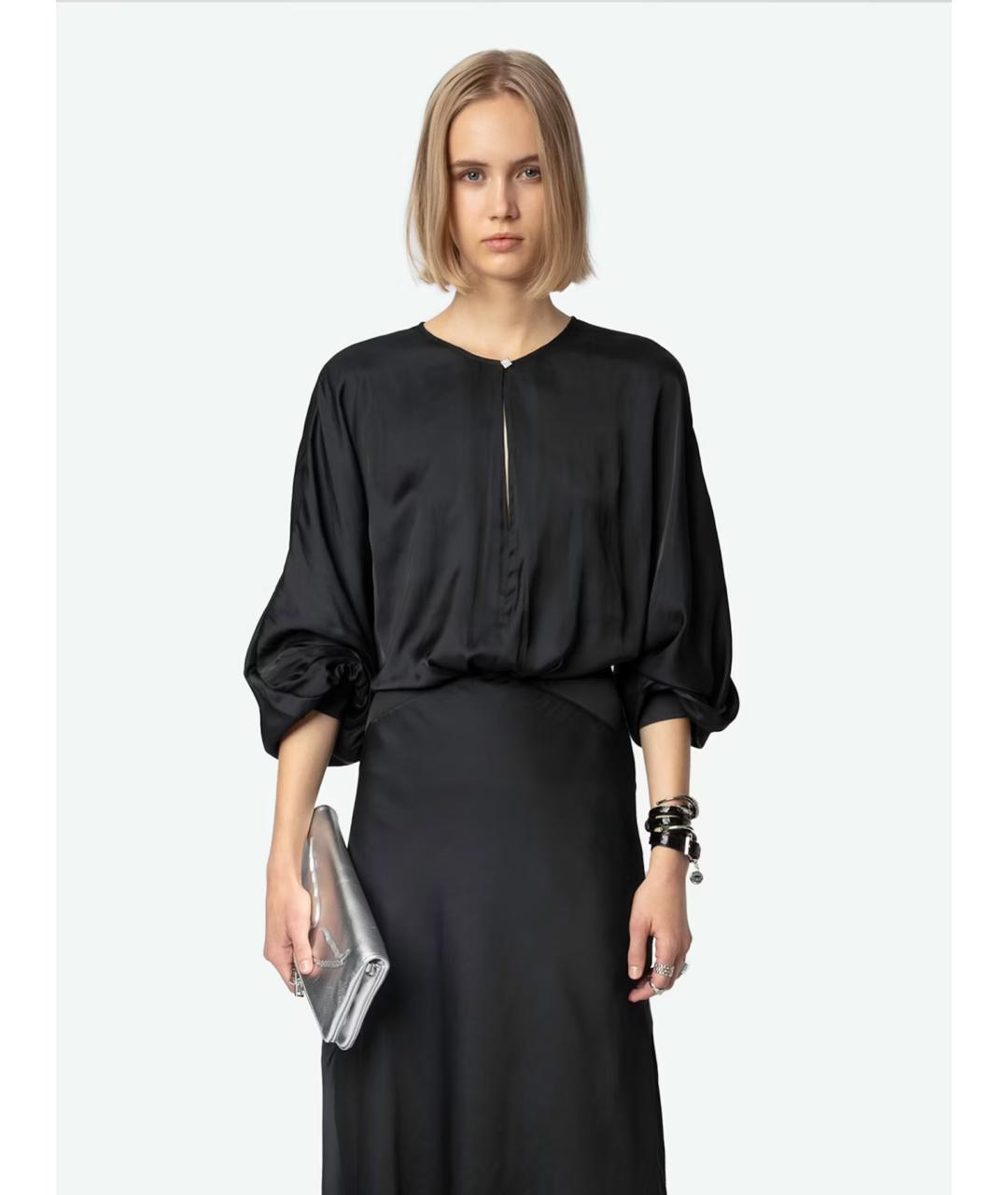 ZADIG & VOLTAIRE Черное полиэстеровое повседневное платье, фото 4