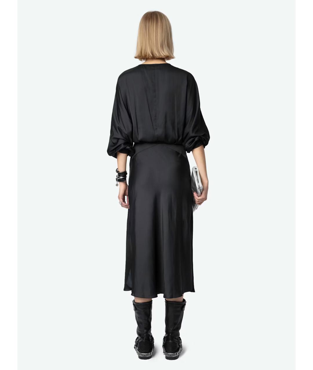 ZADIG & VOLTAIRE Черное полиэстеровое повседневное платье, фото 3