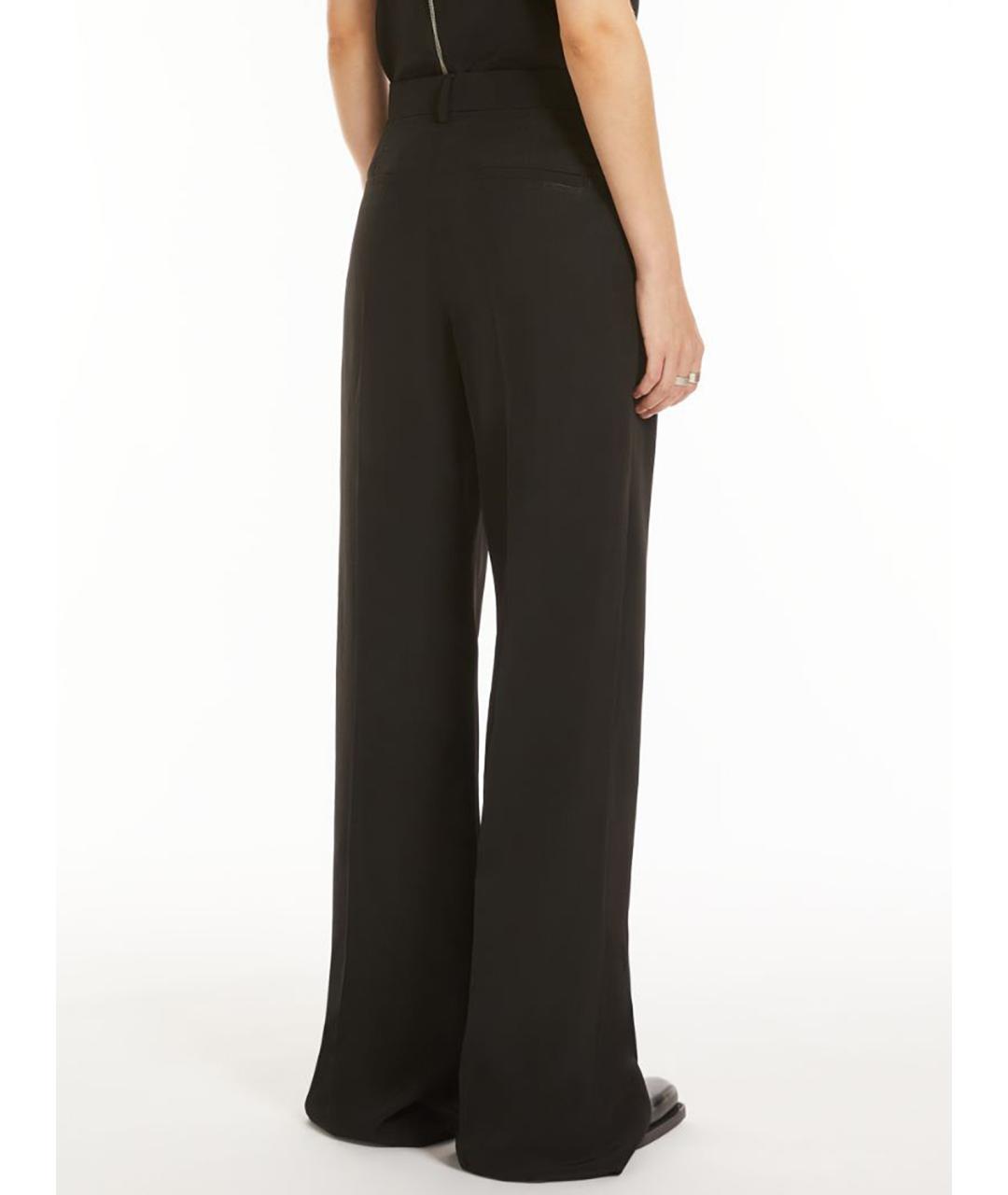 SPORTMAX Черные вискозные брюки широкие, фото 3