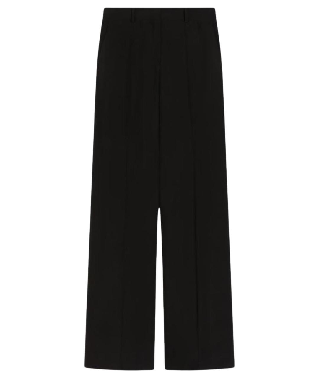 SPORTMAX Черные вискозные брюки широкие, фото 1