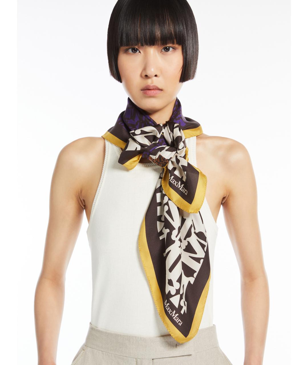 MAX MARA Мульти шелковый платок, фото 2