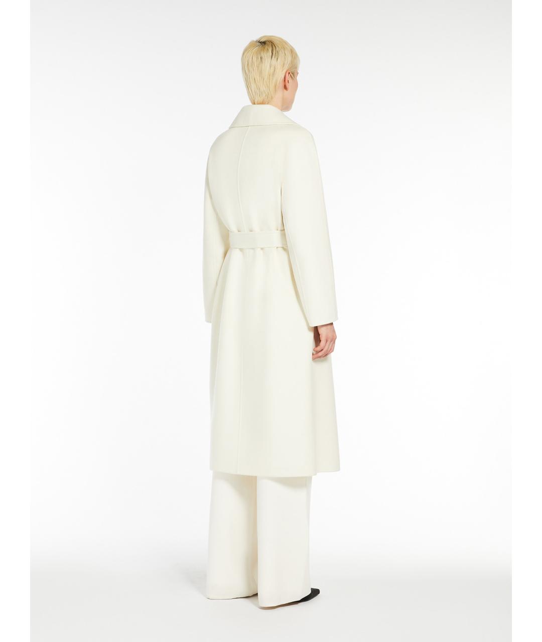 MAX MARA STUDIO Белое шерстяное пальто, фото 4