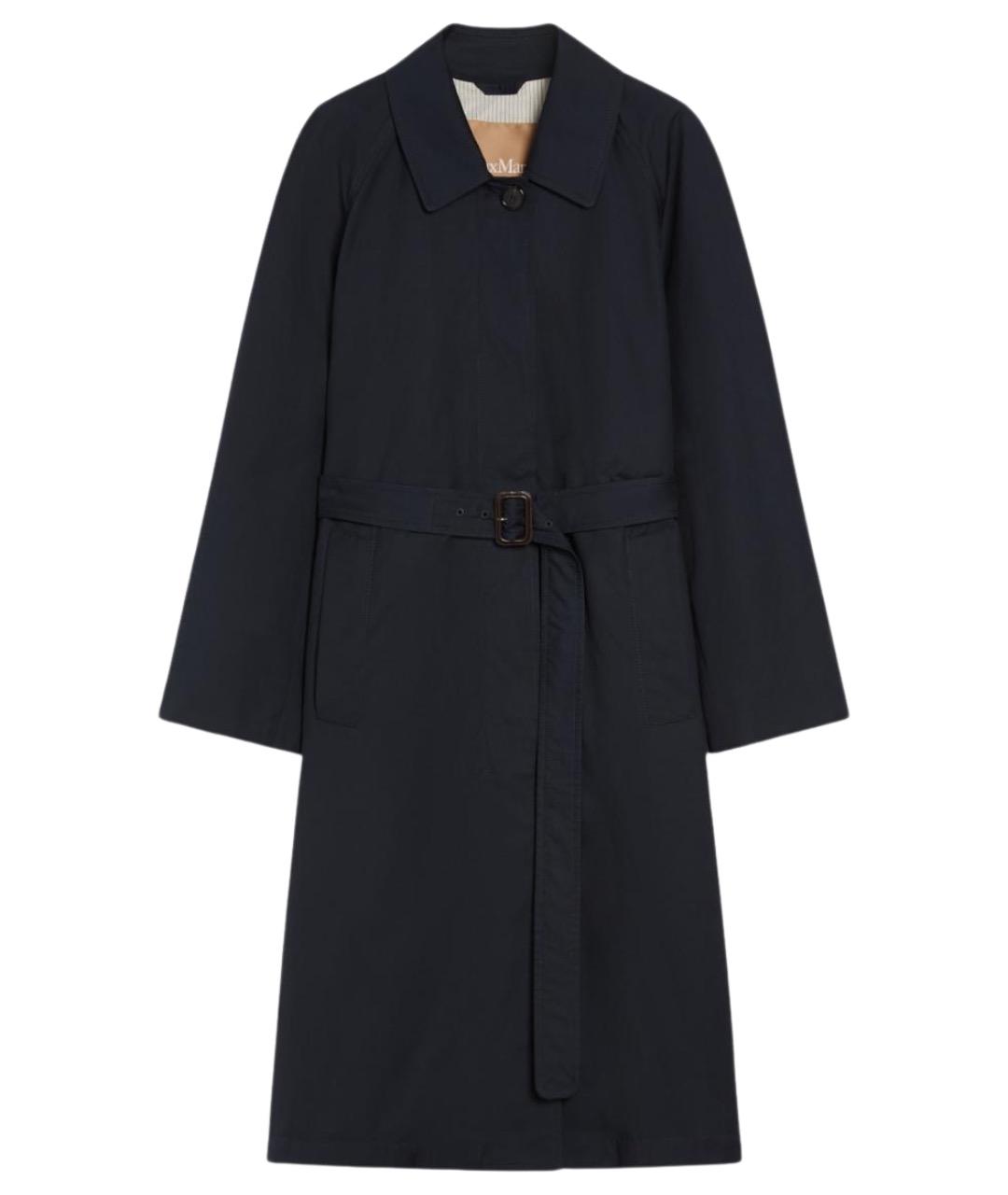 'S MAX MARA Черный хлопковый тренч/плащ, фото 1