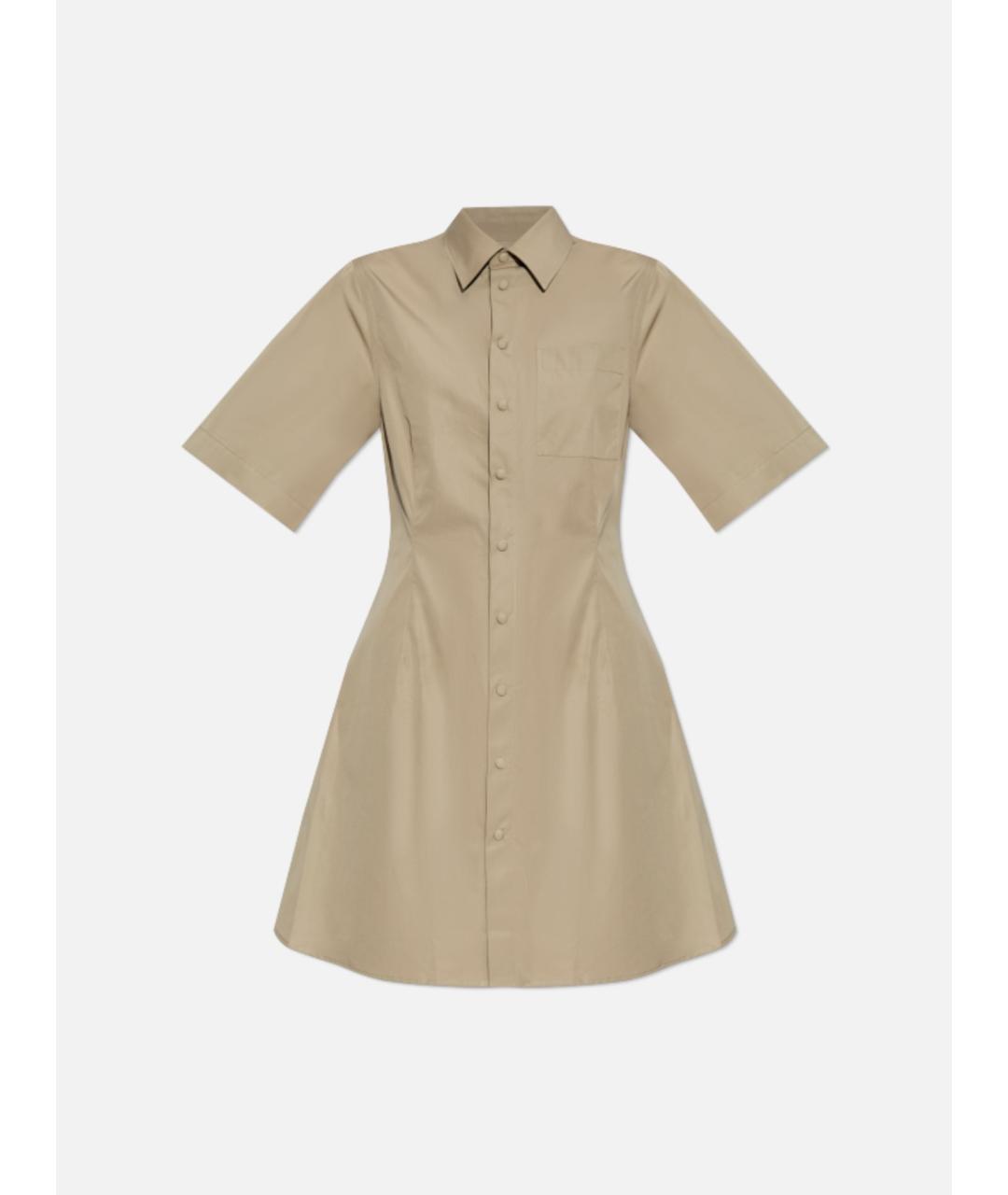 Ami Paris Бежевое хлопковое повседневное платье, фото 3