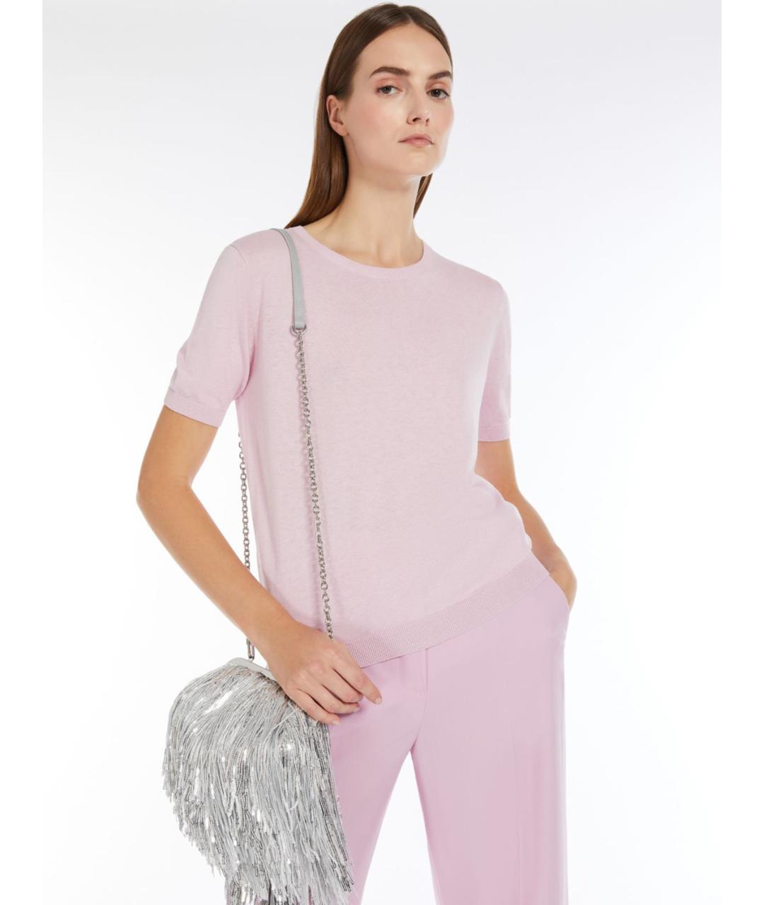 WEEKEND MAX MARA Розовый хлопковый джемпер / свитер, фото 2