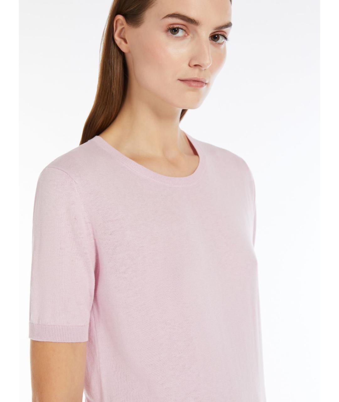 WEEKEND MAX MARA Розовый хлопковый джемпер / свитер, фото 5