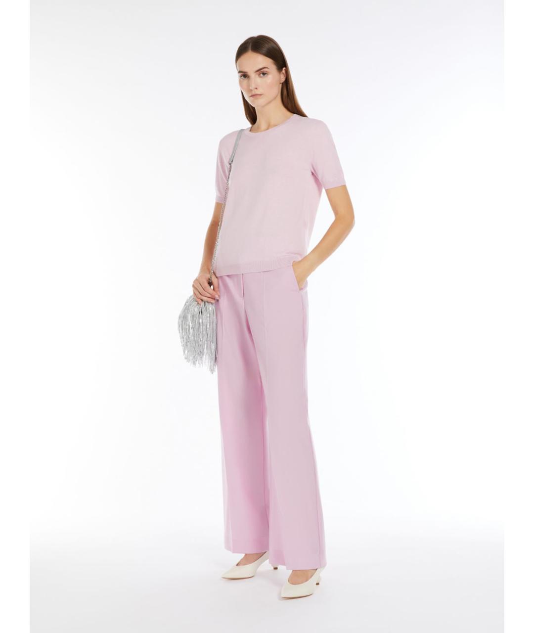 WEEKEND MAX MARA Розовый хлопковый джемпер / свитер, фото 4