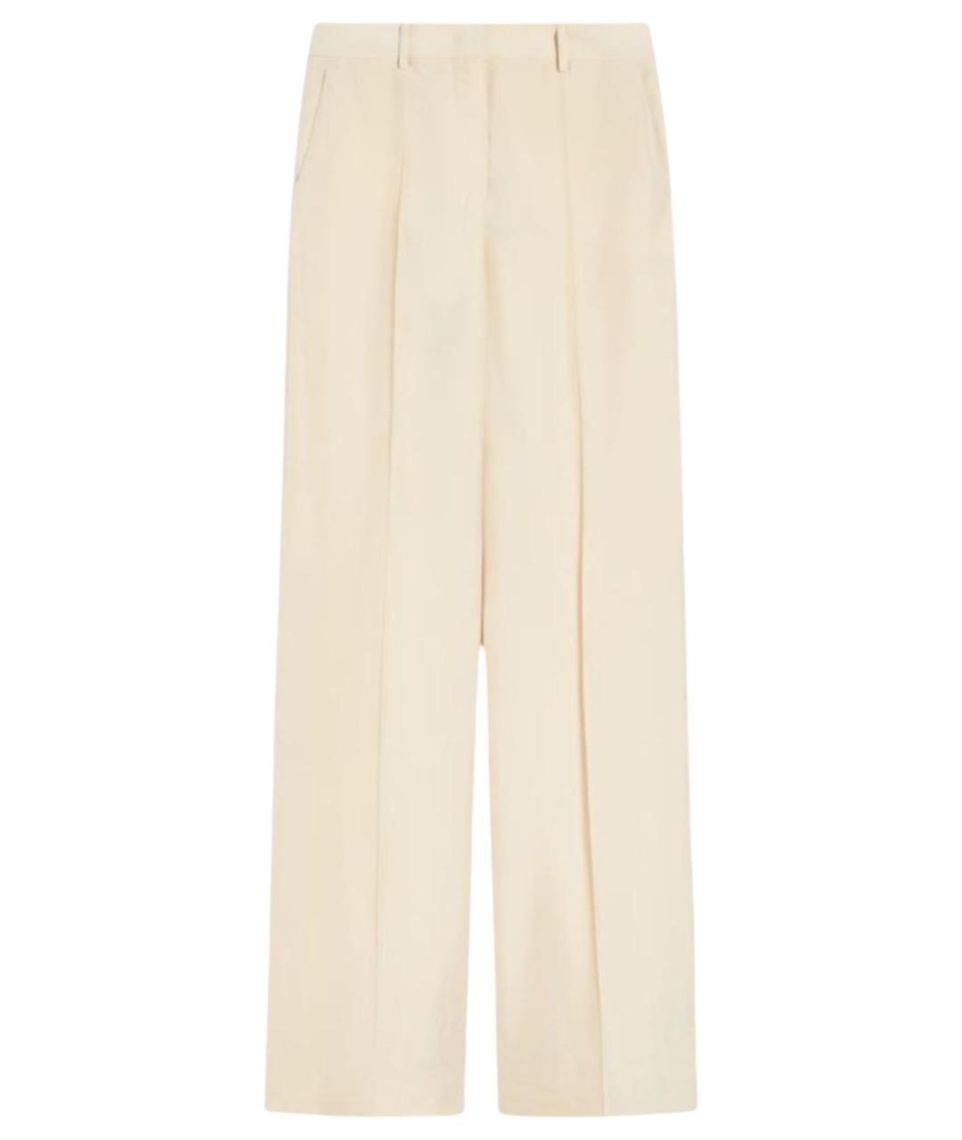 SPORTMAX Бежевые вискозные брюки широкие, фото 1