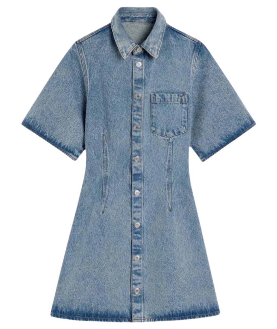 Ami Paris Синее хлопковое повседневное платье, фото 1