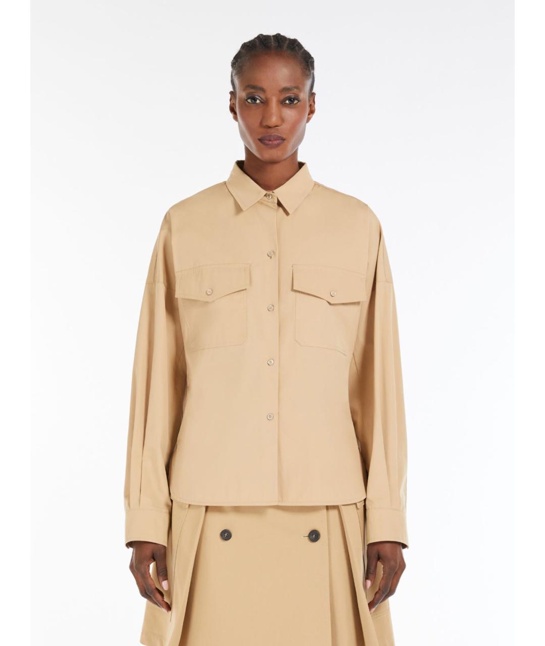 WEEKEND MAX MARA Белая хлопковая рубашка, фото 3