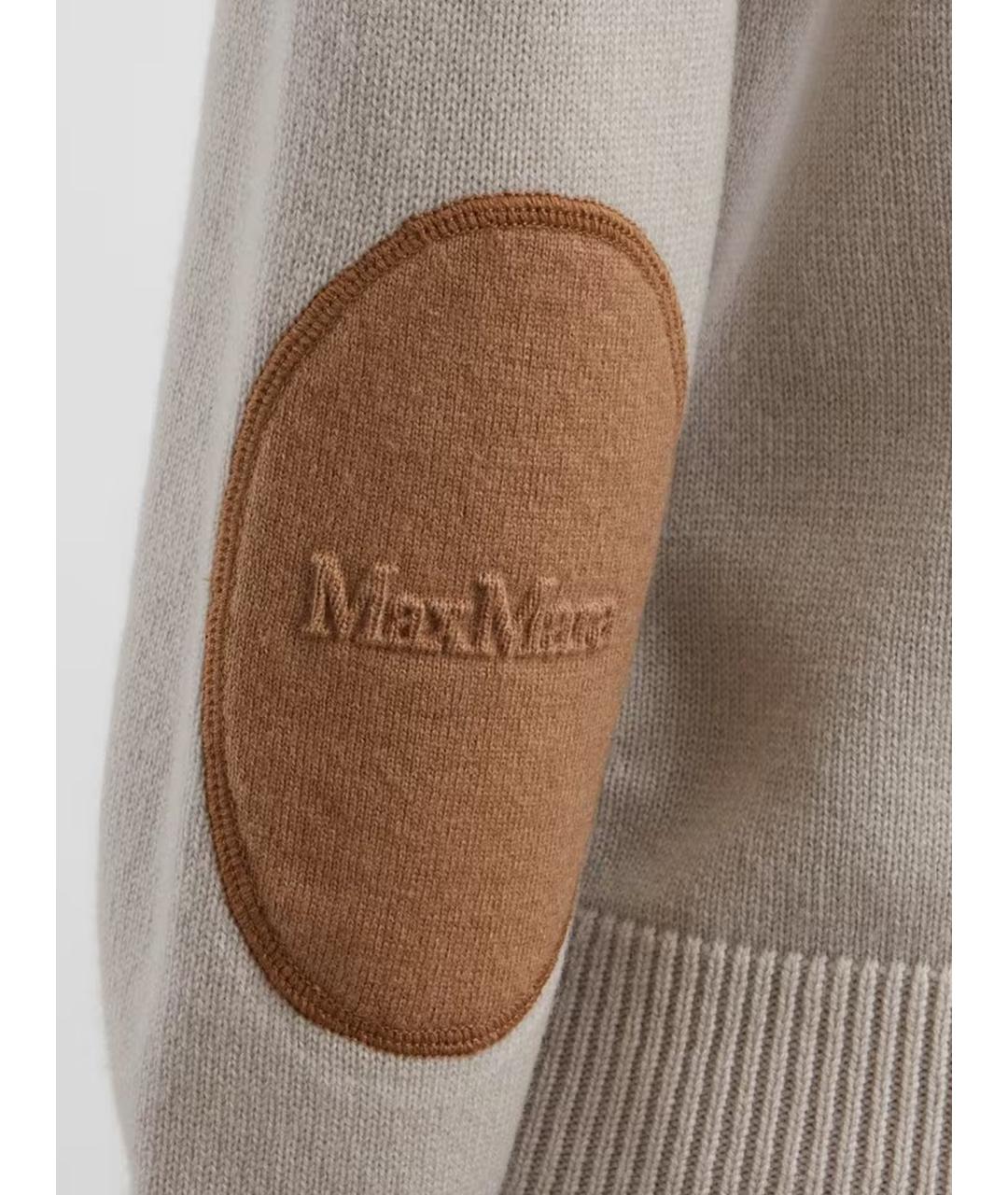 'S MAX MARA Бежевый шерстяной джемпер / свитер, фото 5