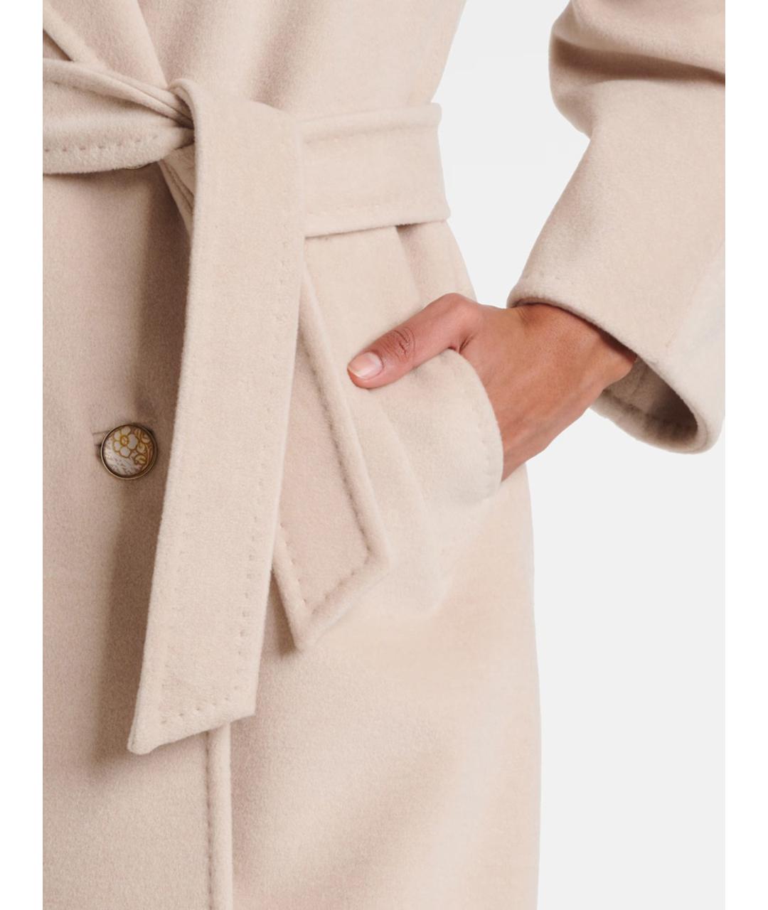MAX MARA Бежевое шерстяное пальто, фото 5