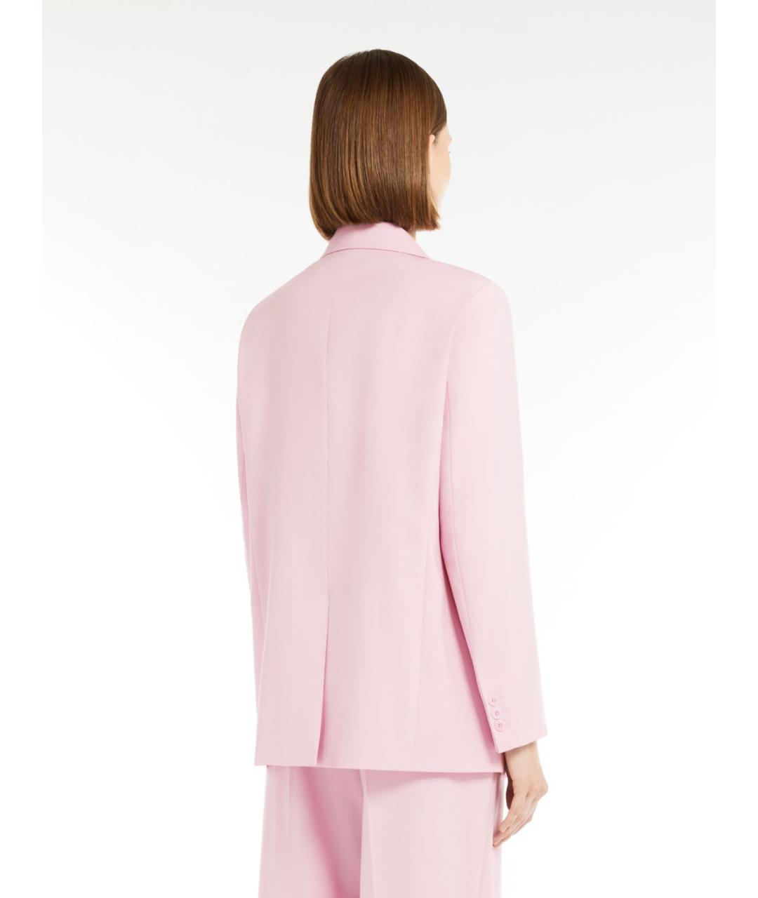 WEEKEND MAX MARA Розовый шерстяной жакет/пиджак, фото 3