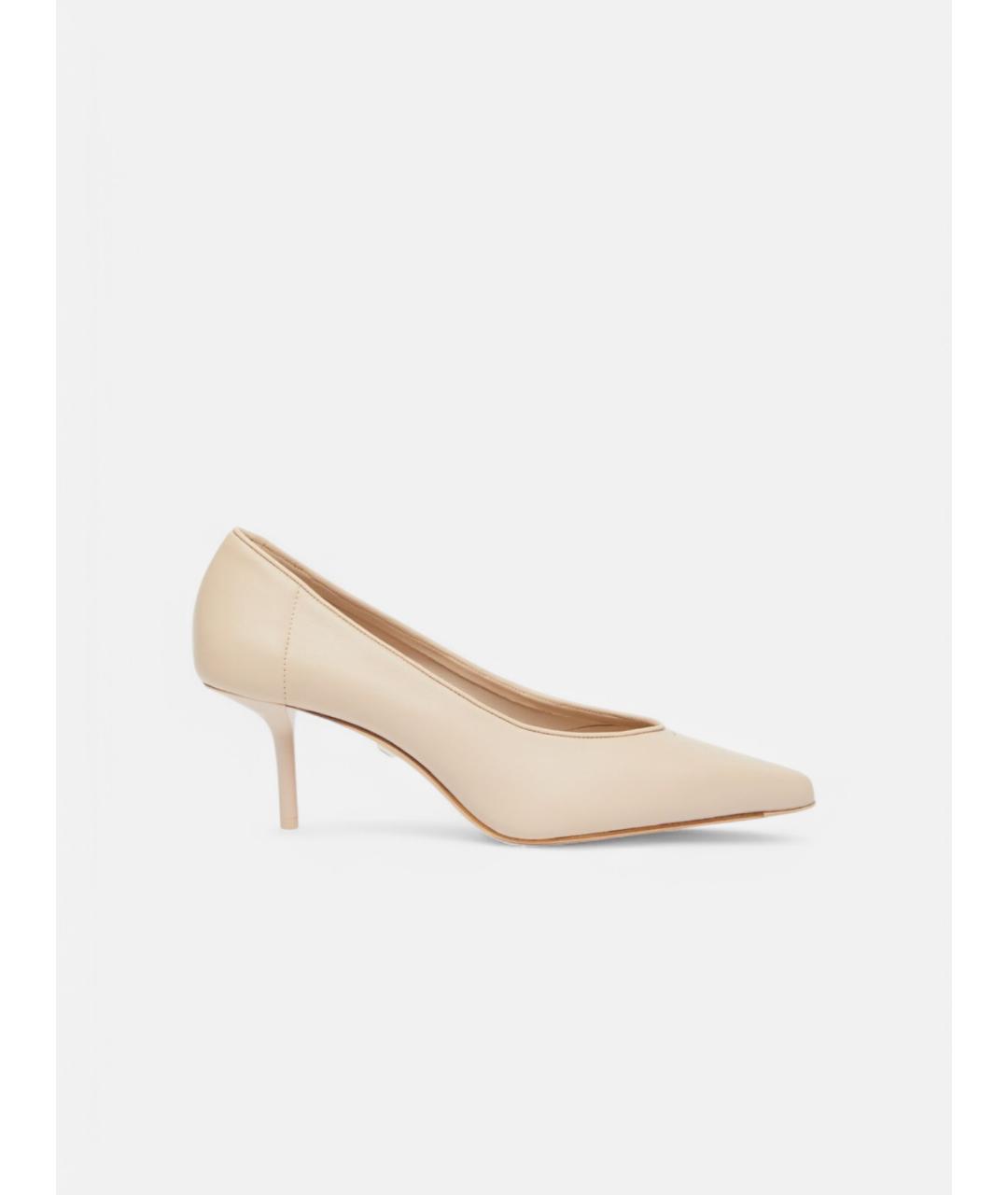 MAX MARA Бежевые кожаные туфли, фото 5