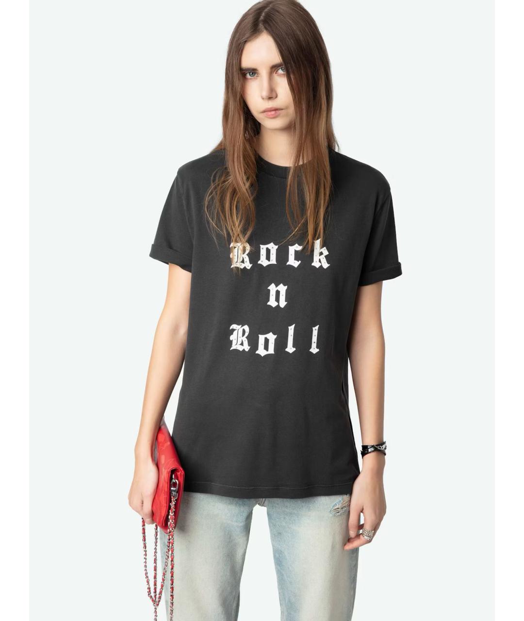 ZADIG & VOLTAIRE Черная хлопковая футболка, фото 4