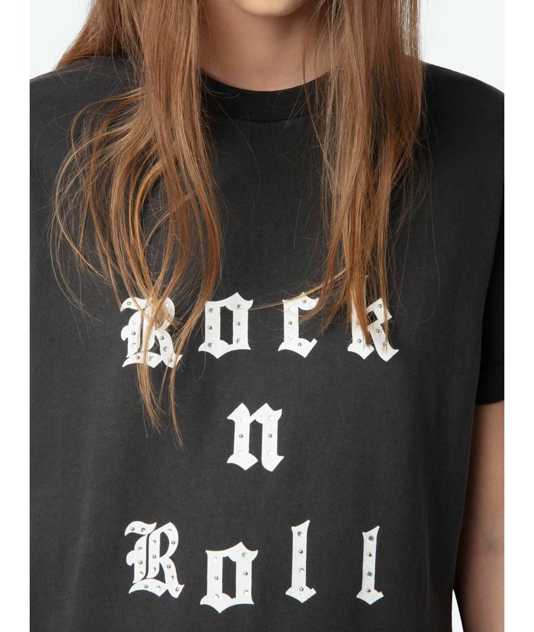 ZADIG & VOLTAIRE Черная хлопковая футболка, фото 6