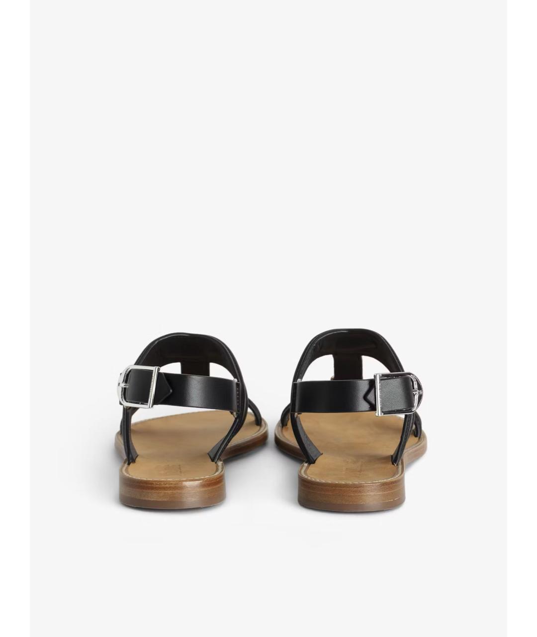 ZADIG & VOLTAIRE Черные кожаные сандалии, фото 4