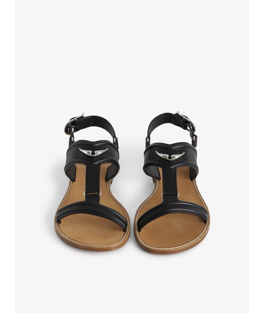 ZADIG & VOLTAIRE Черные кожаные сандалии, фото 6