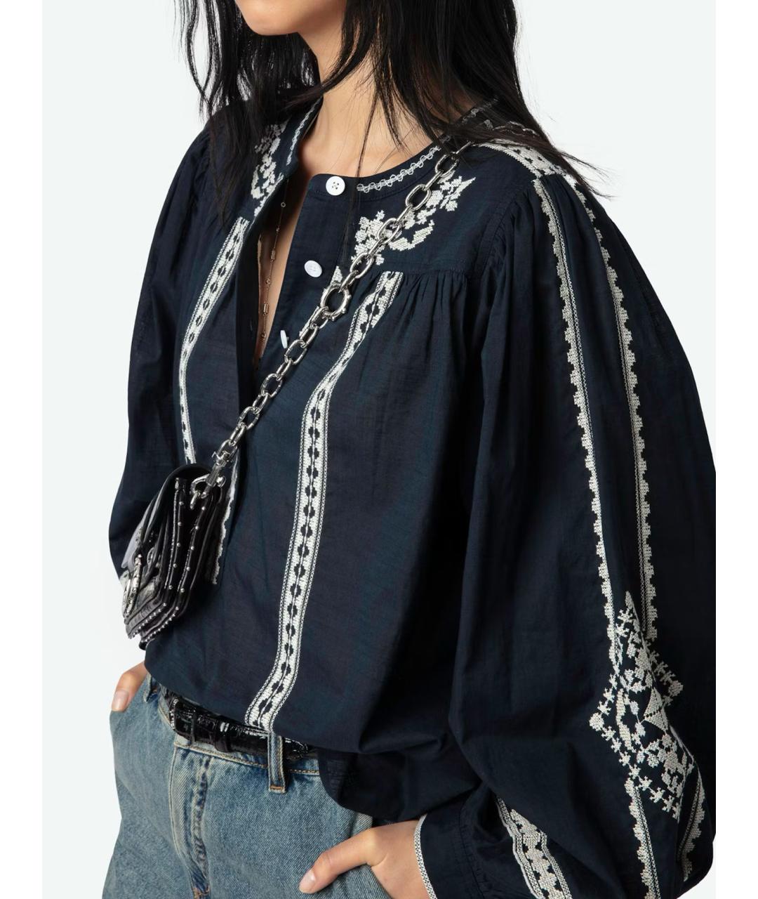ZADIG & VOLTAIRE Синяя хлопковая блузы, фото 5