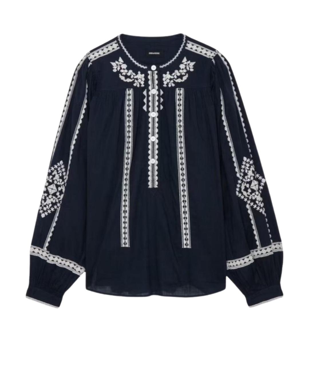 ZADIG & VOLTAIRE Синяя хлопковая блузы, фото 1