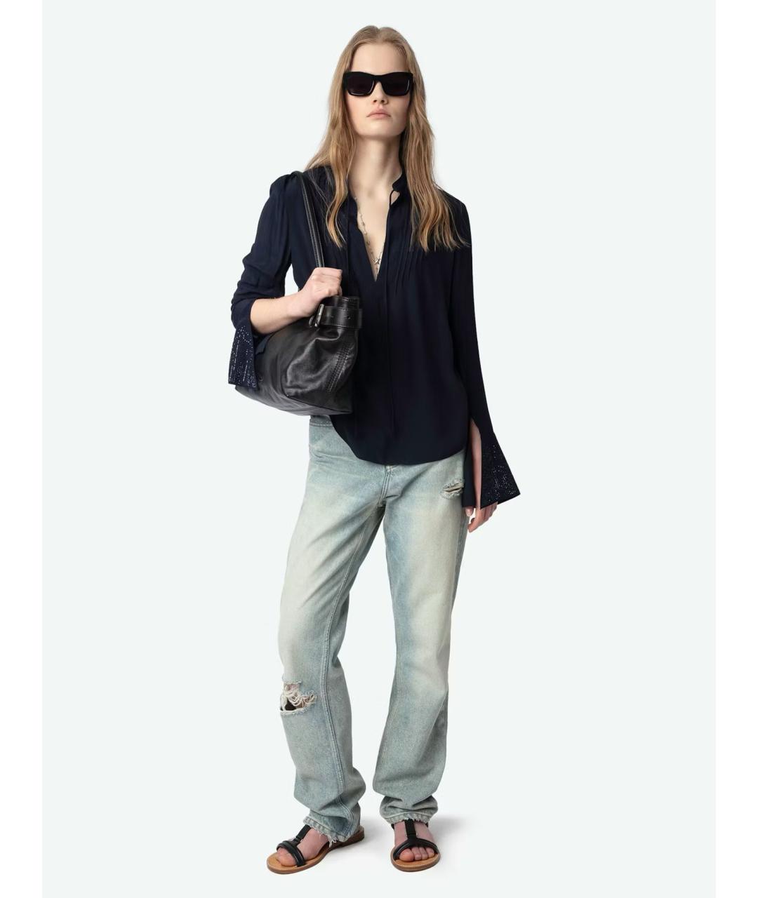 ZADIG & VOLTAIRE Синяя вискозная рубашка, фото 4