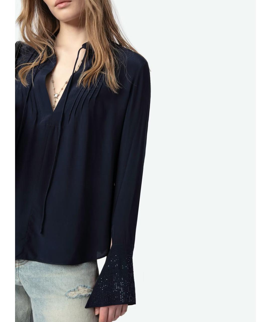 ZADIG & VOLTAIRE Синяя вискозная рубашка, фото 5