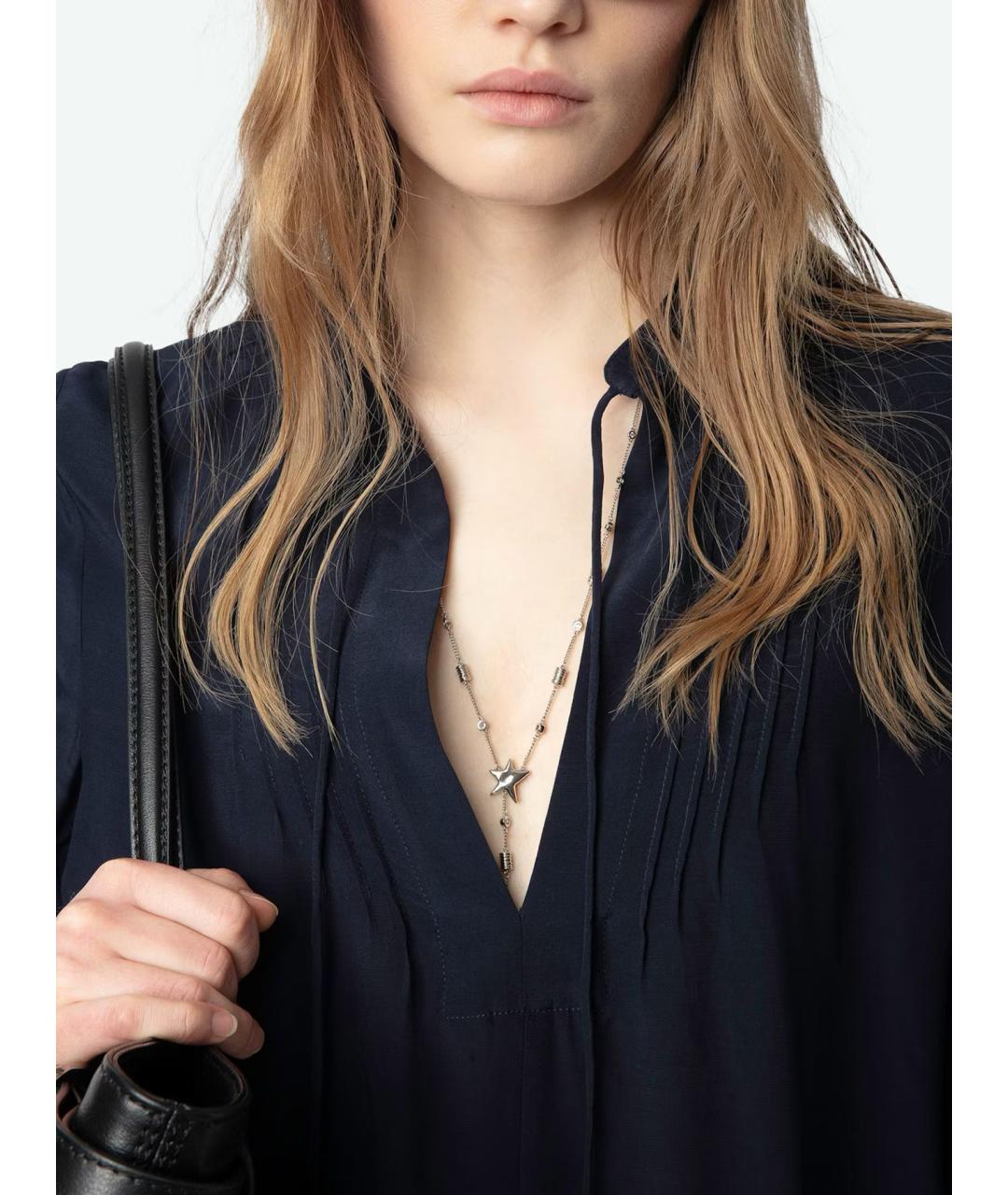 ZADIG & VOLTAIRE Синяя вискозная рубашка, фото 7