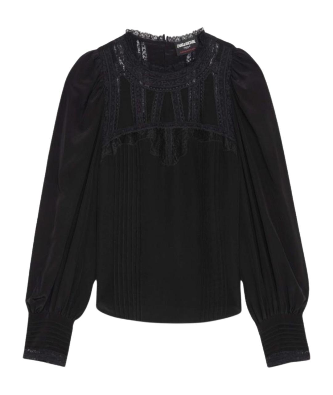 ZADIG & VOLTAIRE Черная шелковая блузы, фото 1