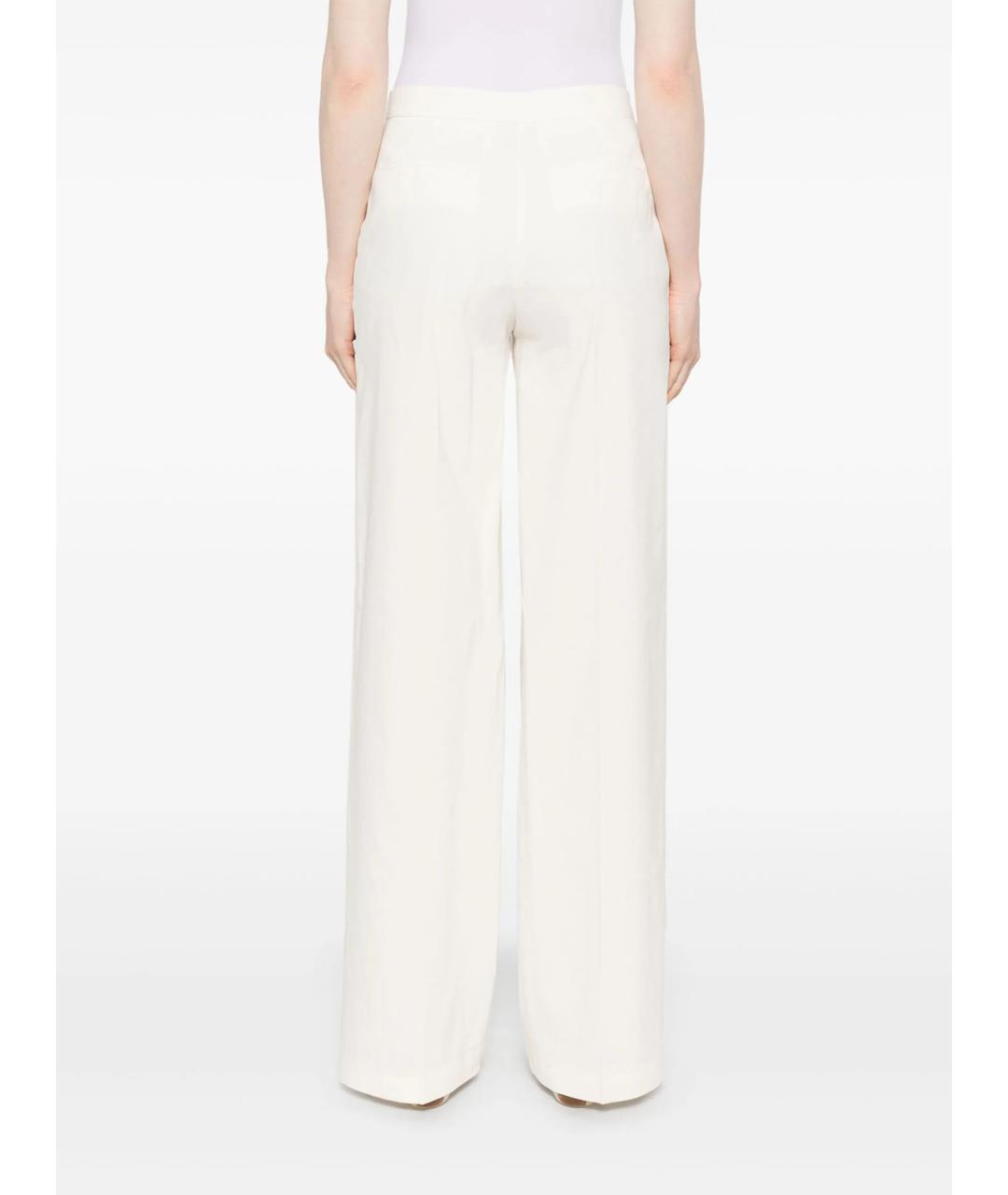 PINKO Белые полиэстеровые брюки широкие, фото 4