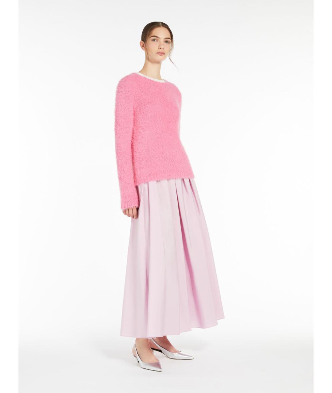 WEEKEND MAX MARA Розовый хлопковый джемпер / свитер, фото 4