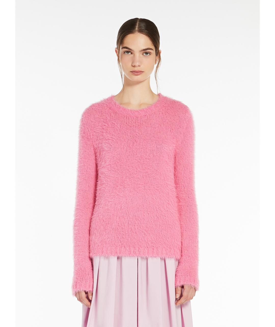 WEEKEND MAX MARA Розовый хлопковый джемпер / свитер, фото 2