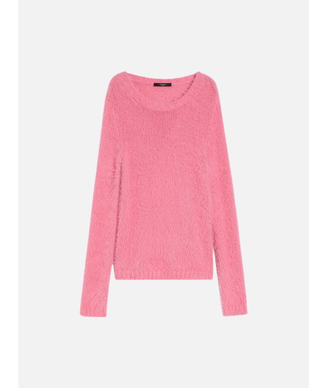 WEEKEND MAX MARA Розовый хлопковый джемпер / свитер, фото 5