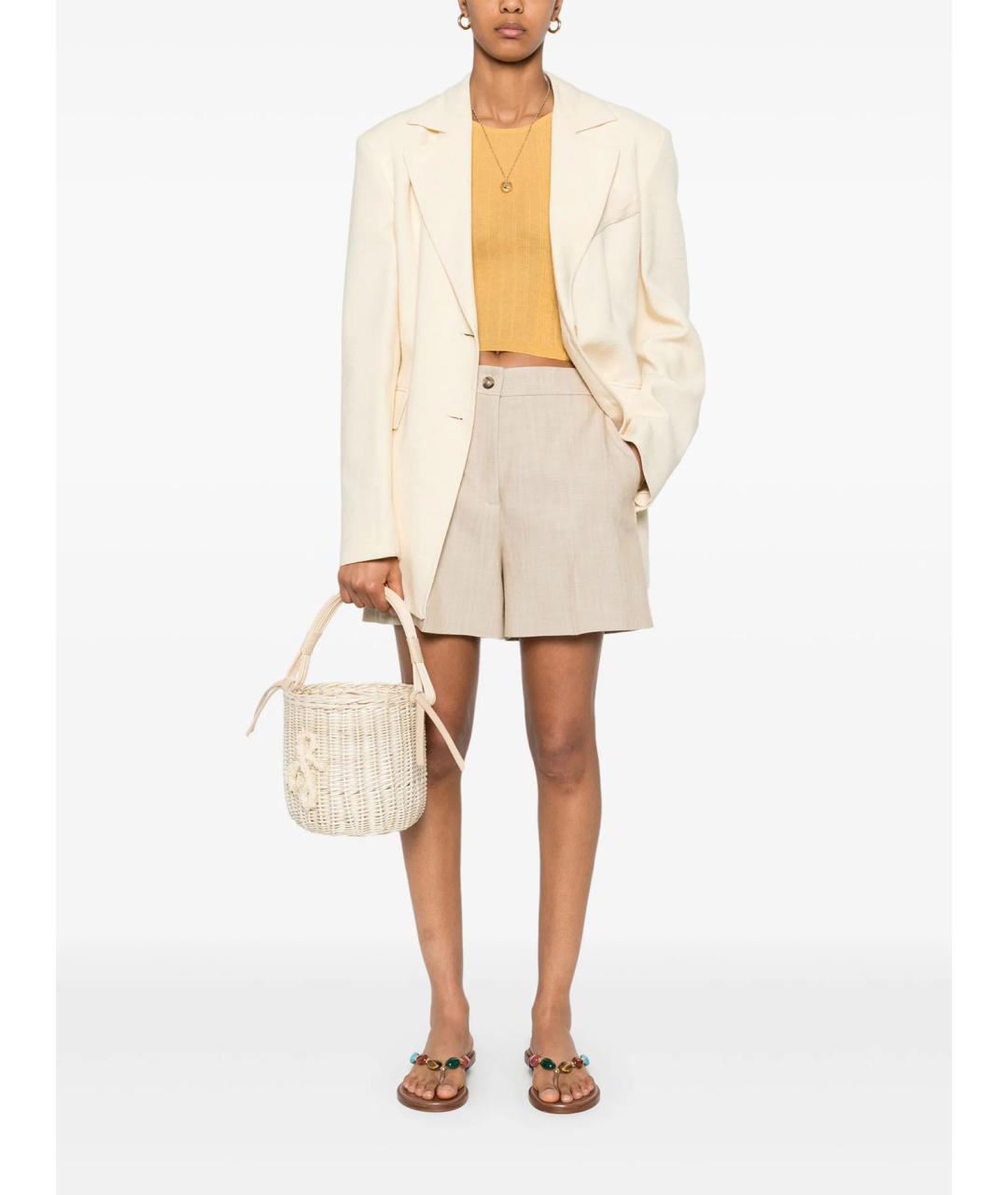 PINKO Желтая хлопковая футболка, фото 2