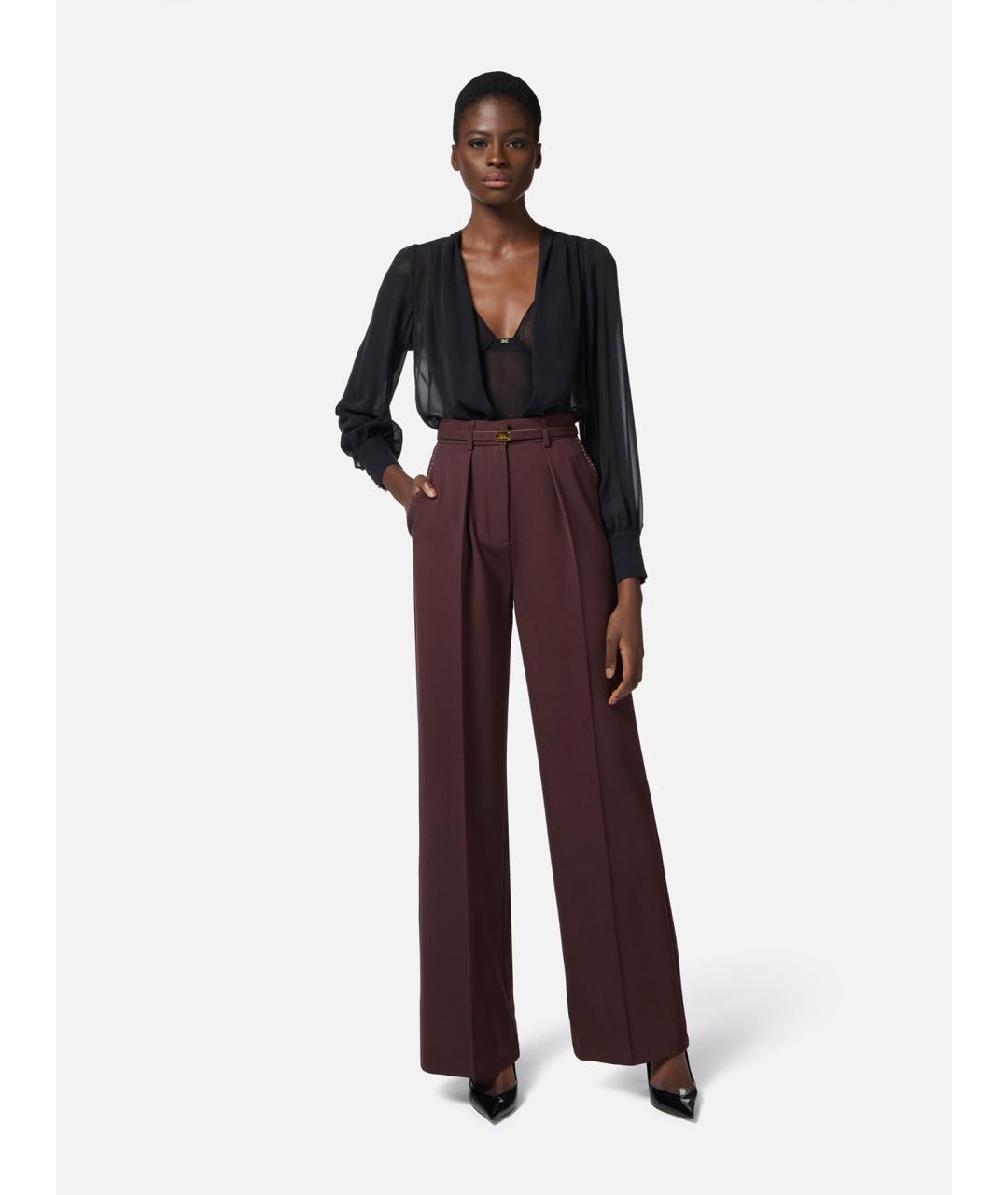 ELISABETTA FRANCHI Черное шелковое боди, фото 2