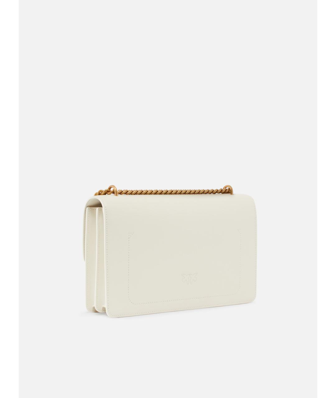 PINKO Белая кожаная сумка через плечо, фото 5