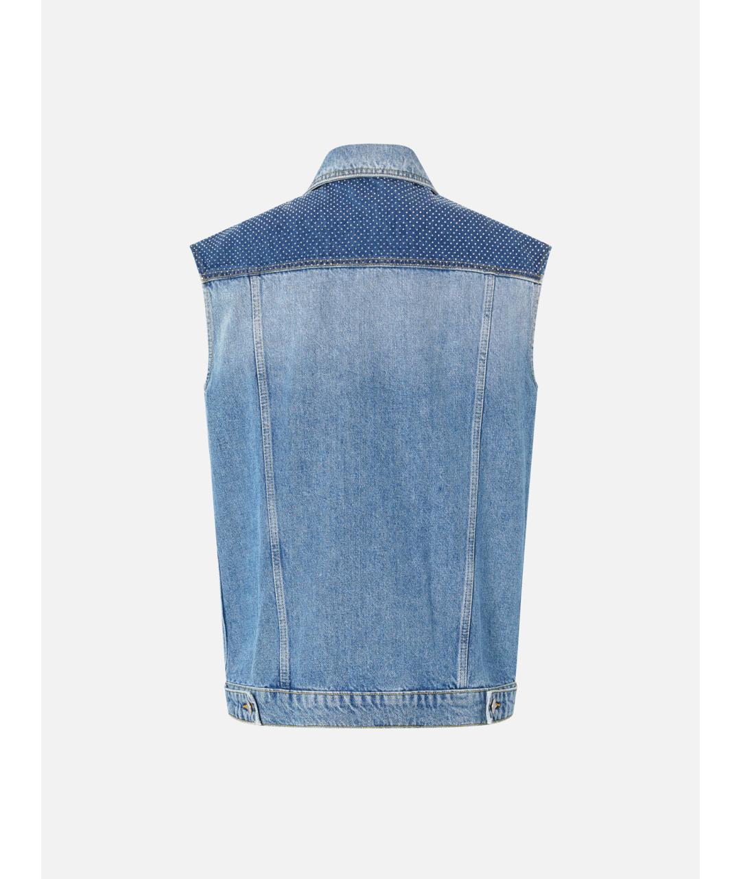 PINKO Синий хлопковый жилет, фото 6