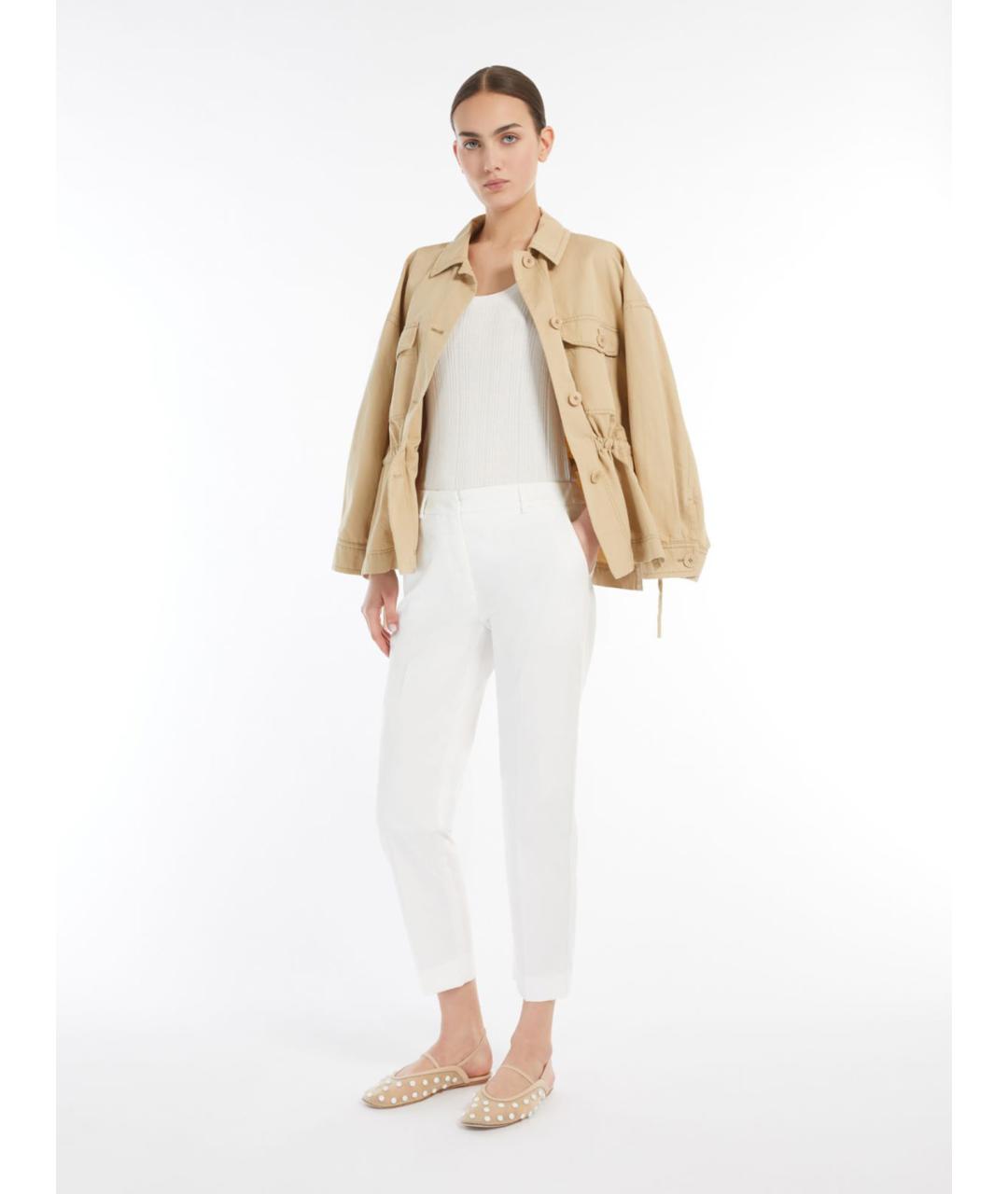 WEEKEND MAX MARA Белая вискозная майка, фото 5